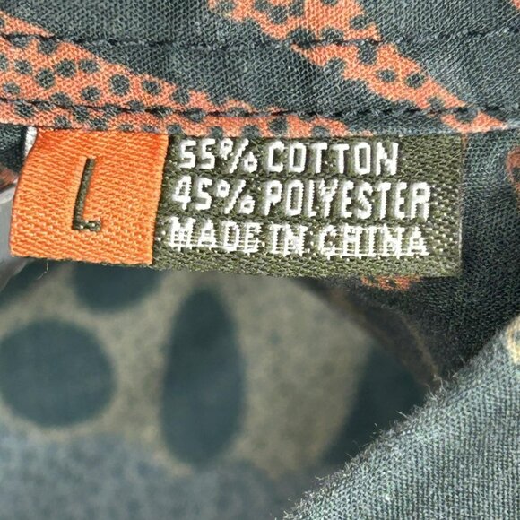 Howler Bros Shirt Mens Large Green Short Sleeve Button Down Abstract Print Surf - Picture 4 of 9